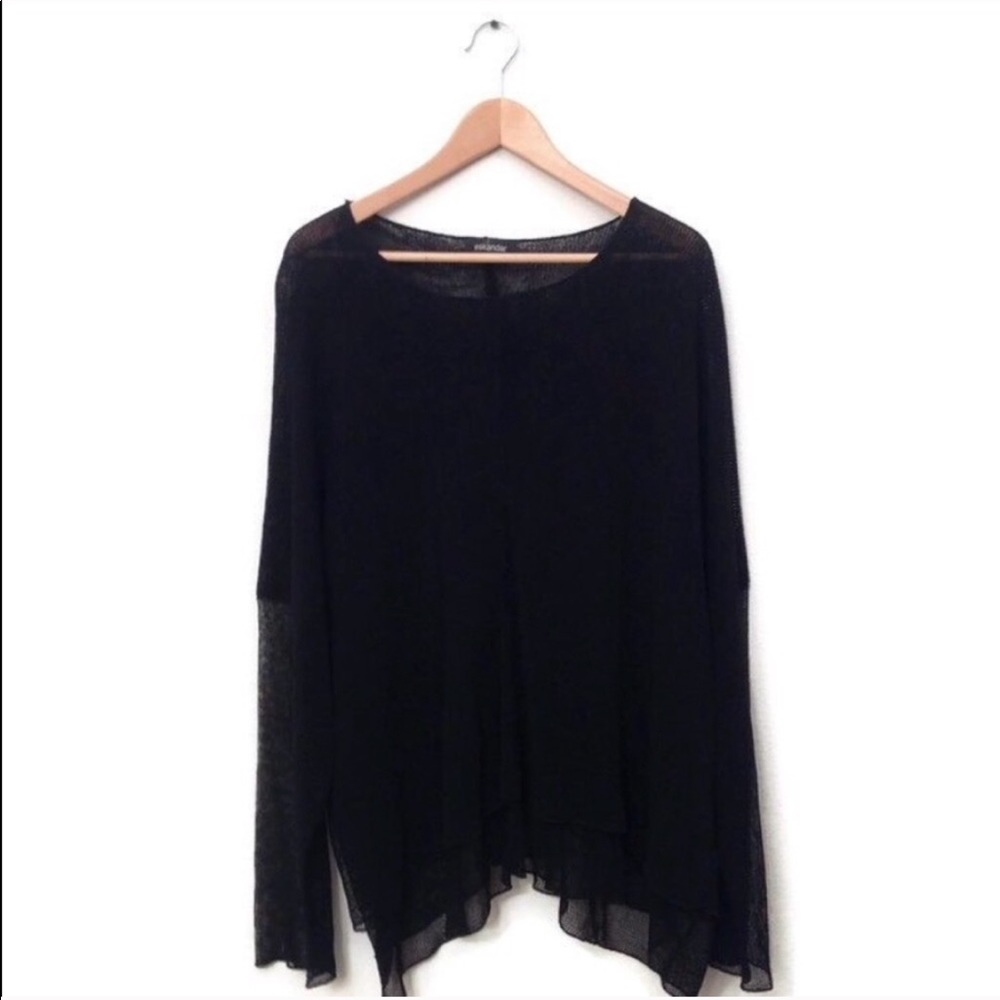 ESKANDAR Sweater Drape Double Knit Pullover